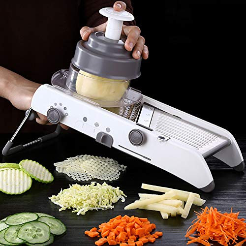 Cortador de verduras Chopper Dicer, cortador de verduras manual multifuncional Rallador de alimentos de acero inoxidable Rebanado Accesorios de herramientas de cocina