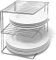 joeji's Kitchen Escurridores de Platos y esquina estante cocina de organizador armario cocina 25x25x19cm