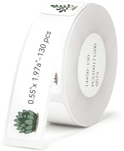 NIIMBOT Label Maker Tape for D11/D110/D101/H1S,Plant Pattern Thermal Lable 0.55x1.97(14x50mm),130 Per Roll