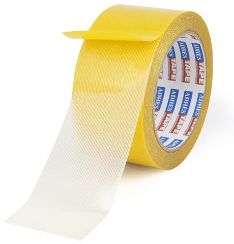 ADHES Double Side Carpet Tape Rug Tape for Carpet Wood Floor Adhesive Rug Gripper Residue-Free Multipurpose Non Slip Tape,2inch X 10yard,1rolls,Brown