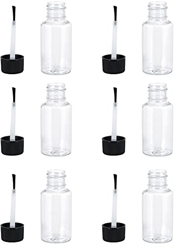 Beaupretty Nagellack behållare 20 ml nagellack glasflaskor klar tom nagellack flaska med pensel 12 st