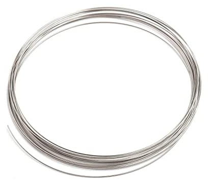 Vintageparts - Fil à mémoire de forme en acier au carbone - Couleur platine - 20 tours - Pour bricolage de bijoux