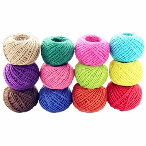 CHUANGOU Regalo Corda Spago Spago da Giardino Filo per Decorazione Colore 2mm25m 12pcs