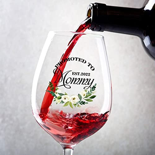 Rimego Bicchiere da vino rosso promosso alla mamma, set di 2 bicchieri da vino di grandi dimensioni bordeaux per uso domestico e ristorante da 481,9 ml