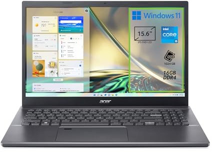 Acer Aspire 5 A515 57 51 x 4 Laptop, Notebook, Prozessor Intel Core i5 12450H, RAM 16 GB DDR4, 1024 GB PCIe NVMe SSD, Display 15,6 Zoll IPS FHD LED LCD, Grafikkarte Intel UHD, Windows 11 Home