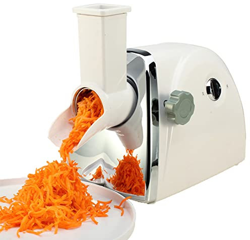 YEHOZZ Râpe à Fromage Commerciale Râpe à Fromage Rotative électrique avec Trois Lames De Tambour, Râpe à Tambour Rotative Idéale pour Le Fromage, Le Concombre, La Carotte, Les Noix