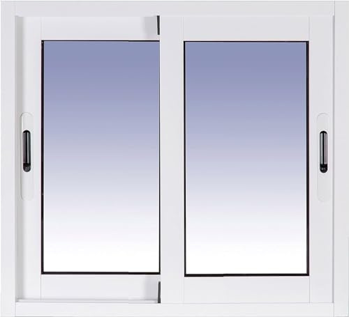 Ventanastock ALB0017L Ventana Aluminio 600x500 Corredera 2 hojas. con cristal carglass (Climalit Mate)