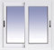 Ventanastock ALB0017L Finestra Alluminio 600x500 Scorrevole 2 fogli. Con vetro Carglass (Climalit Opaco)