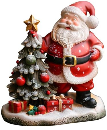 Weihnachtsmann-Figuren, Weihnachtsmann-Figuren, festliche Skulptur aus Harz, niedlich und elegant, Weihnachtsdekoration, für Partys am Tisch