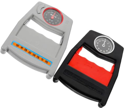 HONMEET 2 Stück Handkraftmesser aus Abs Ergonomisch Mechanisch Präzise Messung für Heimtraining zur Gleichzeitigen Handkräftigung Beider Hände
