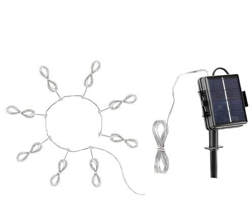 Umbrella Lights - Solar Powered Folding Umbrella Light with 104 LEDs, Sunshade brolly LightStrip, LED Sunshade Illumination, Decorative Parasol Fairy Light for Deck Patio Lawn Backyard Pool Beach