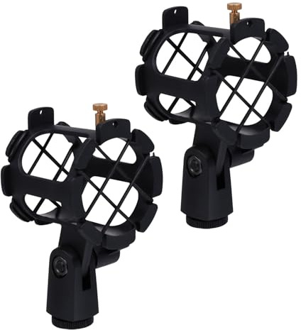 ifundom 2 Soportes De Suspensión Antivibración Para Micrófono Soporte De Estudio Antivibración Color Negro
