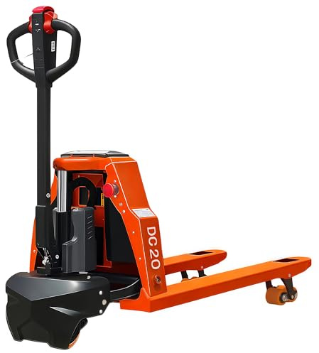 Full Electric Pallet Jack, 4400lbs Capacity Electric Pallet Trucks, 48V 20AH Lithium Battery Powered, 48 x 27 Fork Size, 6 Hours Working Time, 3.35 to 7.68 Inch Lift Height, for Material Handling