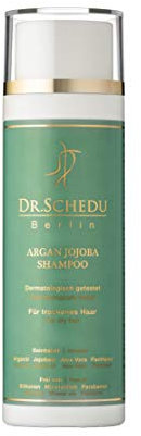 Dr. Schedu Berlin Argan Jojoba Shampoo 200 ml, mit Aloe Vera Gel und Panthenol, für trockenes,gefärbtes und strapaziertes Haar, silikonfrei, tierversuchsfrei