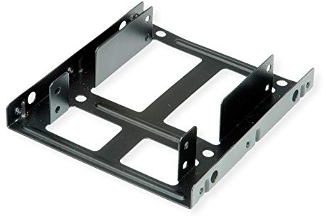 ROLINE Adaptateur de Montage HDD/SSD - Cadre 3,5 pour 2 disques durs et SSD 2,5 - Métal - Noir