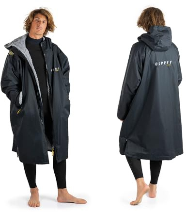 Osprey Peignoir à langer pour enfants et adultes, imperméable, pour la natation et la plage, unisexe, noir
