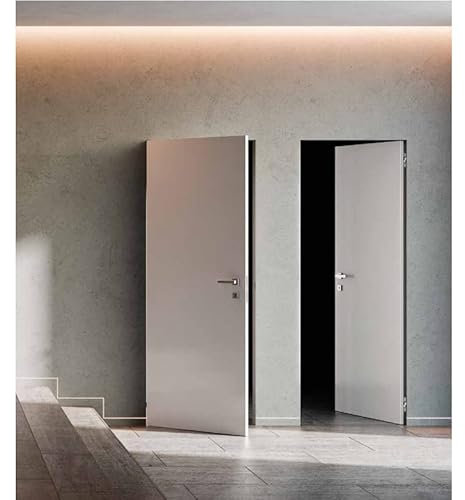 PORTA A FILO MURO BATTENTE REVERSIBILE BIANCA VERNICIABILE + TELAIO - 600/700/800/900x2100 MM XREVERX ERMETIKA (800x2100)