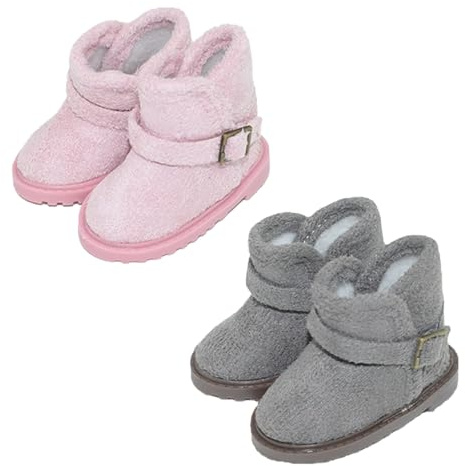 niannyyhouse Botas de nieve para muñecas de felpa de 20 cm, zapatos altos, accesorios de muñeca de 8 pulgadas (A-1)