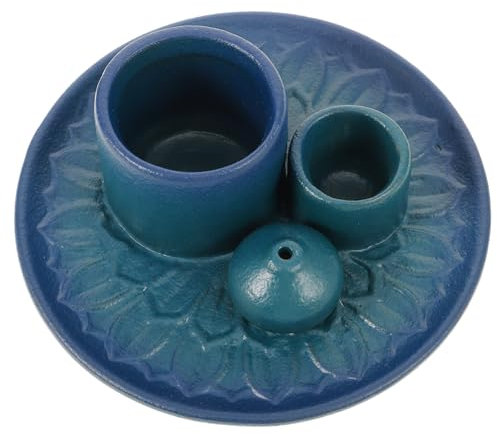 Cabilock Adornos De Titular De Incienso Quemador De Varillas De Incienso De Madera Decoración del Hogar Soporte De Cerámica