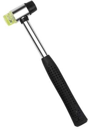 LONZIKP Marteau en Caoutchouc à Double Tête Mini Camping Schonhammer Rückschlagfrei pour Cuir Bois Bijoux Plastique Artisanat (ø 20 mm)