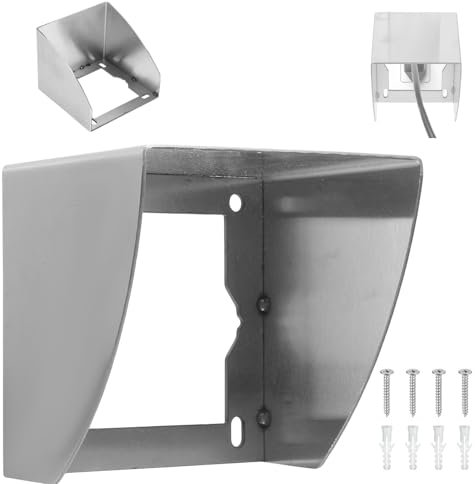 Protection Contre la Pluie en Acier Inoxydable, Housse De Pluie En Acier Inoxydable, Boîtier de Protection des Interrupteurs, Protection de Prise Murale, pour Salle de bain, Maison, Extérieur