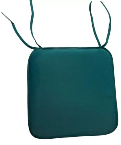 INSAFIANS Pack of 4 Waterproof Chair Seat Pads Comfortable Tie-On Cushions for Dining Patio Kitchen Chairs Outdoor Seating (Green)