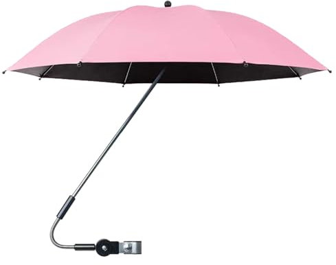 Pram Parasol with 50+ UV Protection | 360° Adjustable Baby Strollers Umbrella | Clip On Stroller Umbrella | Baby Sun Protection Umbrellas for Pram, Stroller, Pushchair