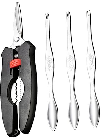 TOPPERFUN Herramientas para Abrir Cangrejos y Langostas 4 Piezas Acero Inoxidable Utensilios De Mariscos Uso Doméstico Colección Caja Compacta