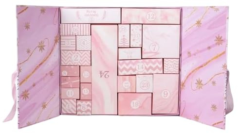 Calendario 'Avvento Tessuto - Contenitore natalizio ricaricabile, vuoto, per creare la tua decorazione | Per la sposa bambini famiglia amici dolci cioccolatini scrivania armadio finestra