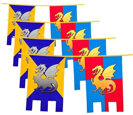 Banderín/Guirnalda de Caballero Medieval (Paquete de 4)