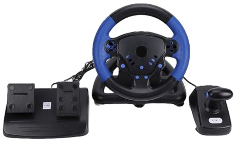 VELATEMOR Volante da Gioco, Volante da Corsa Driving Force 4 in 1 e Pedali da Pavimento, Servomotore Brushless Ad Alta velocità, Doppio Feedback di Forza del Motore per PC, Android, IOS