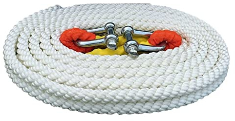 Cuerda De Remolque Correa De Remolque De Alta Resistencia De 5 Toneladas con Dos Ganchos De Seguridad Cable De Remolque De Recuperación De Carretera Correa De Cabrestante para Vehículos(9m)