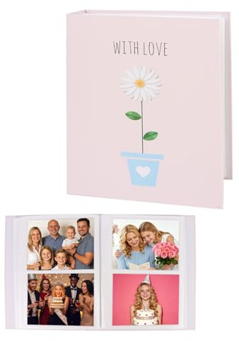 Oblihumoy Photo Albums 4 x 6 Inch, Slip In Pictures Books Holds 200 Landscape and Portrait, Large Capacity Photobook for Wedding Family Baby Vacation