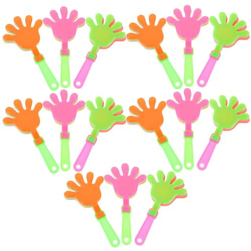 Zerodeko 100 Hand Clappers, Plastic Sports and Party Noisemakers | Assorted Colours for Matches, Concerts, School Events, Parades and Indoor Celebrations 9.4 x 4.6cm