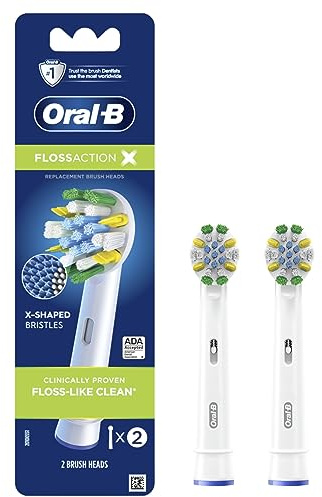 Oral-B FlossAction Electric Toothbrush Replacement Brush Heads Refill, 2 Count
