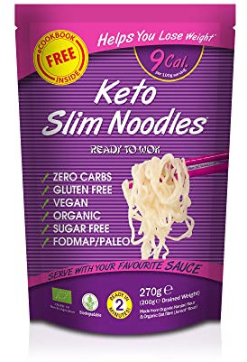 Eat Water Keto Slim Shirataki Noodles (Pack of 15 x 270g) Organic Konjac Flour & Oats Noodles, Zero Carb, Low Calorie, Gluten, Fat & Sugar Free, Vegan High Fibre Ready to Eat, Paleo Diet Friendly