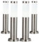 etc-shop Außen Stehleuchte EDELSTAHL, Standleuchte, Sockelleuchte, Wegleuchte | Garten, Weg, Hof, Veranda, Balkon | 4er SET