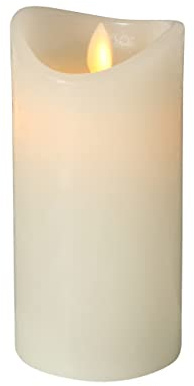Boltze LED-ljus bino (ø 7,5 cm, höjd 15 cm, färg krämvit, gjord av vax, ljus med timerfunktion) 1018879