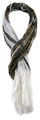 TigerTie Designer Schal in braun schwarz weiss grau gemustert Gr. 180 x 50 cm