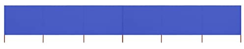Homgoday Lot de 6 tissus coupe-vent pliables plage brise-vent brise-vue pour camping, balcon, terrasse, jardin, clôture, plage, 800 x 160 cm, bleu azur