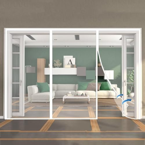 Mosquito net-Mosquito net-Terrace Door-Mosquito net-Insecticide-Included self-Adhesive Adhesive Tape Strip 175x250cm White