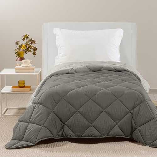 Caleffi - Trapunta Letto Singolo - Piumino Microfibra 170cmx265cm - Coperta Leggera e Morbida per Letto Singolo - Trapunta Invernale e Mezza Stagione - Copriletto Singolo Made in Italy