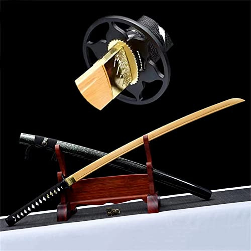 HJHUUA Bokken Fatto a Mano da 103 cm,Spada Samurai Giapponese,Fodero in Legno massello con Vernice Spray,Lama di bambù Naturale,Katana in Legno per Kendo,Iaido,Display,Cosplay,Regali