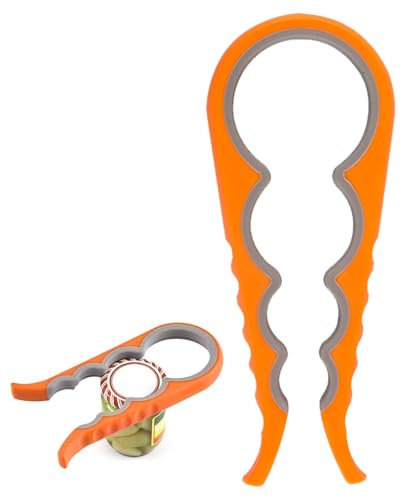 Qaestuan Apriscatole Manuale, Multifunzione Apribottiglie, Apribarattoli Manuale Utensili da Cucina, Apribarattoli Gomma Universale, Apri Barattoli Antiscivolo, per Ristorante, Bar, Anziani, Donne