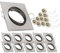 JungesLicht Einbaustrahler Set, 10 Stück, Optik: Edelstahl gebürstet, 10x GU10 Fassung inklusive, schwenkbar, rostfrei, ohne Leuchtmittel, Deckenstrahler Einbauspot 10er Pack, Sparpack
