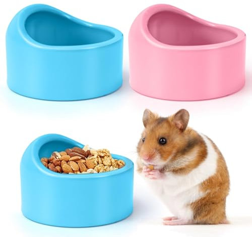 FLEXNOVA Hamster Napf, 2 Stück Hamster Futternapf Meerschweinchen Futternapf Kleintierschale Futterschale Hamsterfutterschale Wasserschale für Haustiere Meerschweinchen Vogel