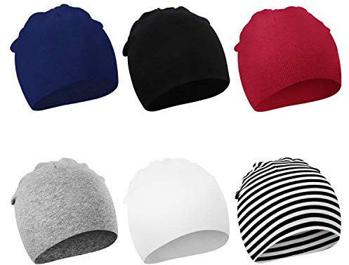 DRESHOW 6 PCS Bebé Beanie Sombrero Recién Nacidos Niño Pequeño Sombrero para Bebés Niños Gorros