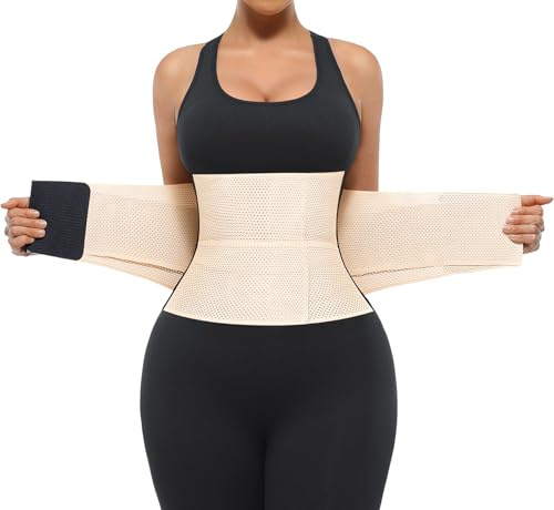 SHAPELLX Waist Trainer for Women Tummy Control Workout Corset Shapewear Waist Cincher Trimmer Slimming Belly Belt Skin