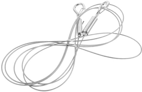 SMASOLO 1Set Cavo Regolabile Acciaio Inossidabile per Appendere Foto Lampade e Piante Filo Resistente per Decorazione Ed Esterna con Ganci Sicurezza