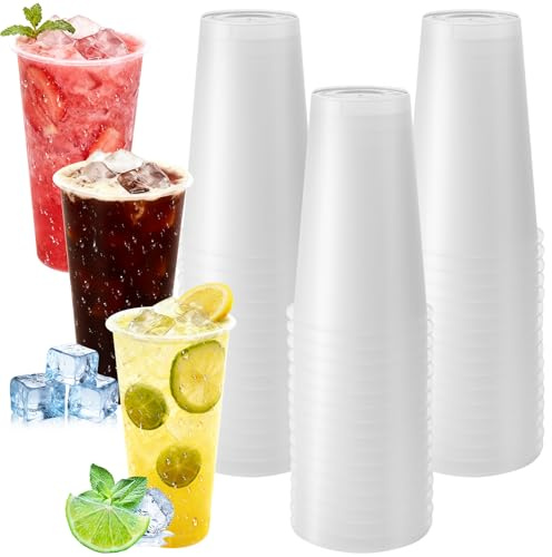 60 stycken plastmuggar, 480 ml/16 ounces matterade partymuggar, okrossbara hårdplastmuggar, återanvändbara muggar för dryckesfester, födelsedag, bröllop, camping